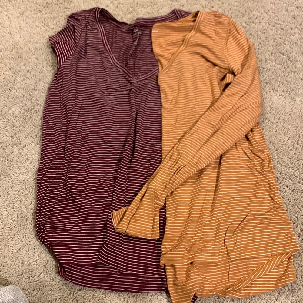 Soft and sexy AE long sleeve shirts. TWO SHIRTS